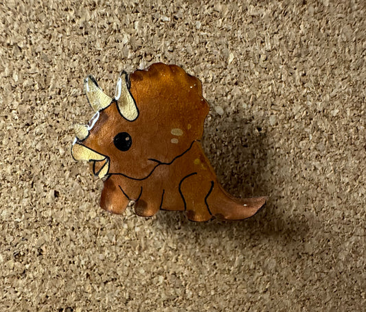 Triceratops Dinosaur Pin